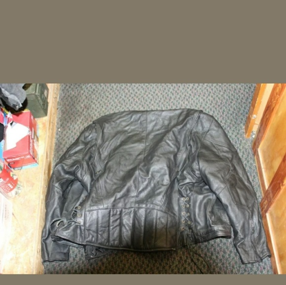 Men's Biker Leather jacket - Picture 1 of 8